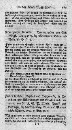 Proben deutschen Gefühls und Geschmacks.