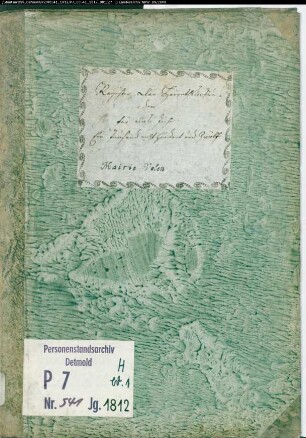 Zivilstandsregister der Munizipalität Velen (H 1812, Band 1). (Gemeinde: Velen, Kreis Borken)