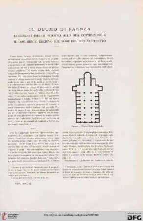 26: Il Duomo di Faenza : documenti inediti intorno alla sua costruzione e il documento decisivo sul nome del suo architetto