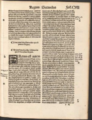 Incipit secundus liber Samuelis qui est secundus Regum.