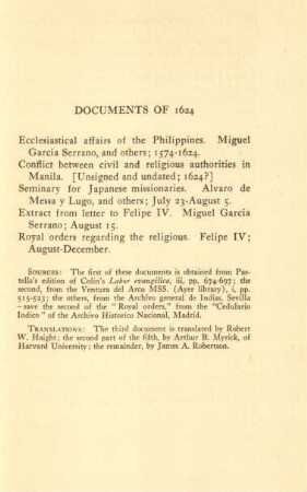 Documents of 1624