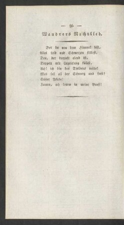 Wandrers Nachtlied.