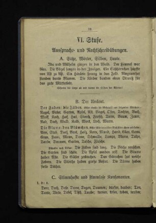 VI. Stufe.