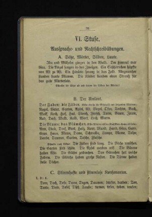 VI. Stufe.