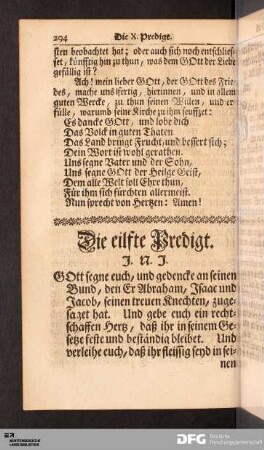 Die eilfte Predigt.