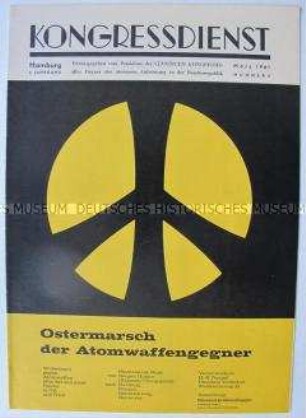Mitteilungsblatt aus der Friedensbewegung der Bundesrepublik u.a. zu den Ostermärschen 1961