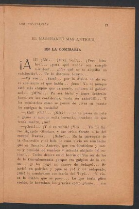 El marchante más antiguo : En la comisaría