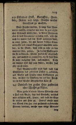 23) Erfrornes Obst, Kartoffeln, Zwiebeln, Rüben und dergl. Früchte wieder brauchbar zu machen.