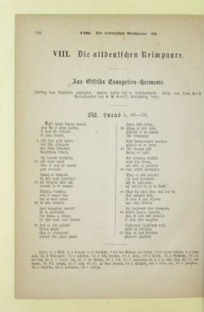 VIII. Die altdeutschen Reimpaare