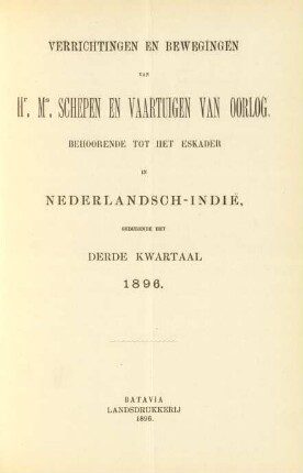 Derde Kwartaal 1896