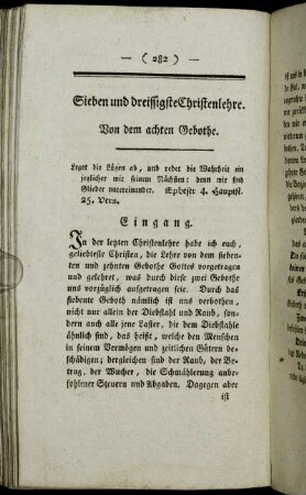 Sieben und dreissigste Christenlehre. Von dem achten Gebothe.