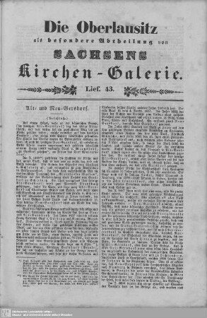 Alt- und Neu-Gersdorf (Beschluß), Sohland : 43. Lieferung