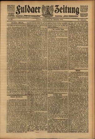 Dritte Ausgabe vom Samstag, den 28. November 1908.