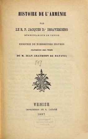 Histoire de l'Arménie, [1]