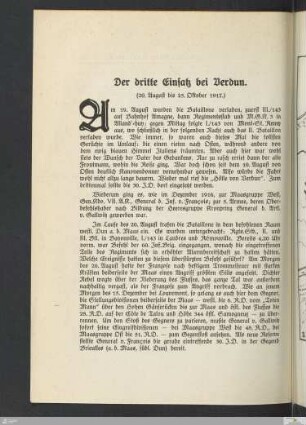 Der dritte Einsatz bei Verdun