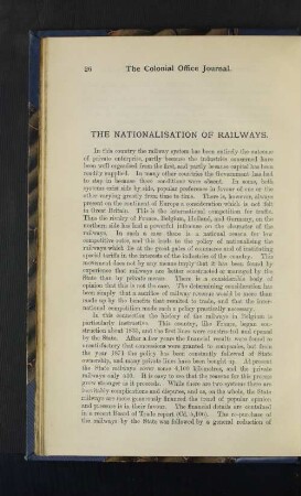 The Nationalisation of Railways