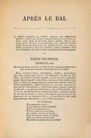 Après le bal : Comédie en un acte mêlée de couplets par Paul Siraudin, Delacour et Choler