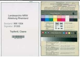 Entnazifizierung Claere Tepferdt , geb. 13.04.1909 ()