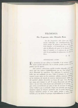 Filosofía