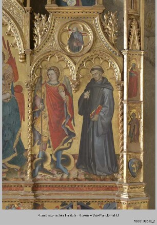 Altar : Rechter Flügel mit Erzengel Michael und dem Heiligen Franziskus von Assisi
