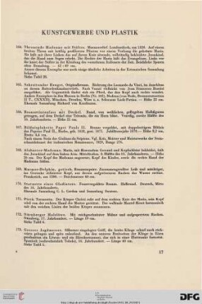 Kunstgewerbe und Plastik (Nr. 164-223)