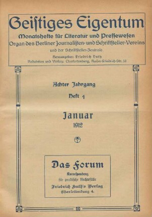 Heft 4 (Januar 1912)