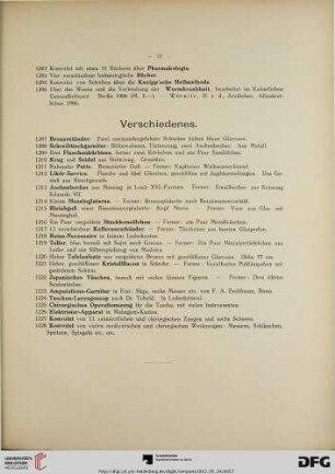 Verschiedenes (Nr. 1207-1228)
