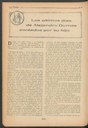 Los últimos días de Alejandro Dumas contados por su hijo