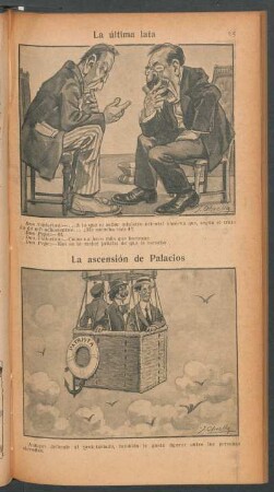 La última lata [y] La ascensión de Palacios - [Caricaturas]