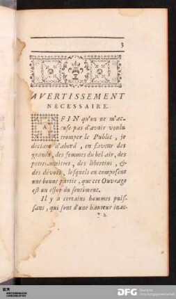 Avertissement Nécessaire.