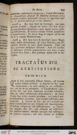 Tractatus XVII. De restitutione