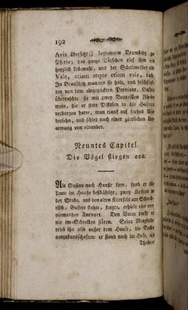 Neuntes Capitel. Die Vögel fliegen aus.