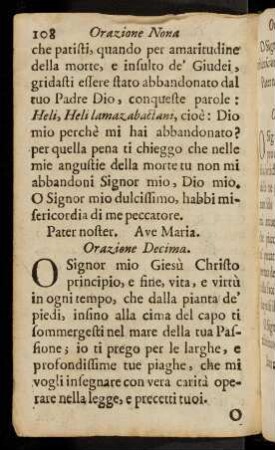 108-114, Orazione Decima - Decimaquinta