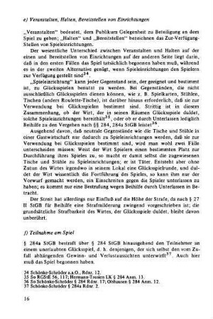 e) Veranstalten, Halten, Bereitstellen von Einrichtungen