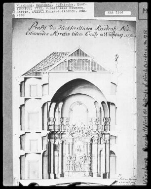 Würzburg, Residenz, Hofkirche, Querschnitt