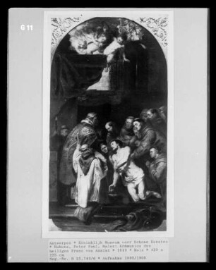 Kommunion des heiligen Franz von Assisi