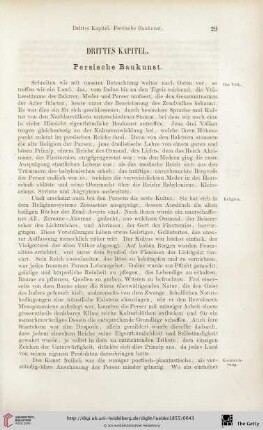 Drittes Kapitel: Persische Baukunst