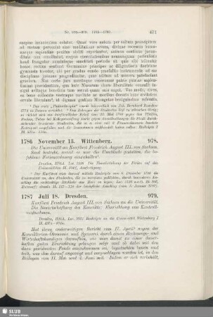979. 1787, Juli 18. Dresden