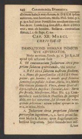Cap. XII. Marci. Christus est ...
