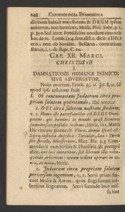 Cap. XII. Marci. Christus est ...