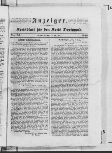 Titelseite einer Zeitung