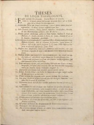 Theses De Locis Theologicis.