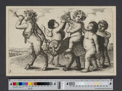 [Putti und Satyrn reiten auf einem Leoparden]