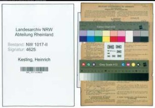 Entnazifizierung Heinrich Kesting , geb. 21.07.1907 (Milchverteiler)