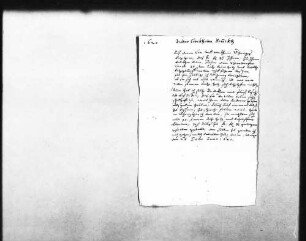 Entwurf für ein Schreiben Schickhardts über Holzlieferung aus dem Schorndorfer Forst, 28. Juli 1620 (Folio)