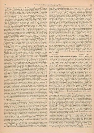 36-38 [Rezension] Sasse, Hermann, Vom Sakrament des Altars