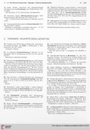 II. Tagungen. Gelehrte Gesellschaften