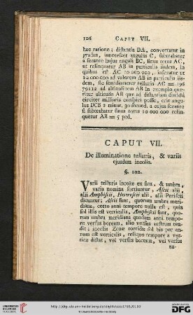 Caput VII.: De illuminatione telluris, & variis ejusdem incolis