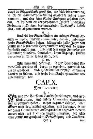 Cap X. Von Contracten.
