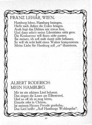Albert Roderich: Mein Hamburg.